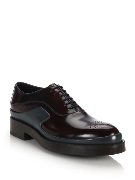 prada leather oxfords.